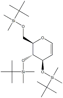 3,4,6-Tri-O-(tert-butyldimethylsilyl)-D-glucal Structural