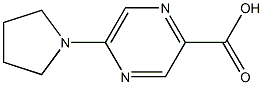 5-(1-Pyrrolidinyl)-2-pyrazinecarboxylic acid Structural