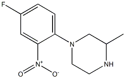 1-(4-Fluoro-2-nitrophenyl)-3-methylpiperazine Structural