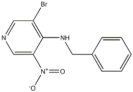 N-benzyl-3-bromo-5-nitropyridin-4-amine Structural