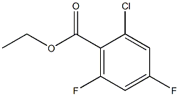 2-CHLORO-4,6-DIFLUOROBENZOIC ACID ETHYL ESTER Structural