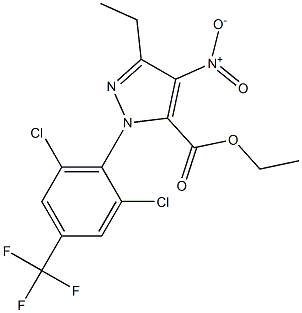 1-[2,6-DICHLORO-4-(TRIFLUOROMETHYL)PHENYL]-3-ETHYL-4-NITRO-1H-PYRAZOLE-5-CARBOXYLICACIDETHYLESTER