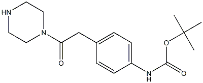 TERT-BUTYL 4-(2-OXO-2-PIPERAZIN-1-YLETHYL)PHENYLCARBAMATE Structural