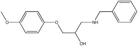 1-Benzylamino-3-(4-methoxy-phenoxy)-propan-2-ol Structural