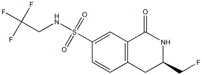 (R)-3-(FLUOROMETHYL)-1-OXO-N-(2,2,2-TRIFLUOROETHYL)-1,2,3,4-TETRAHYDROISOQUINOLINE-7-SULFONAMIDE Structural