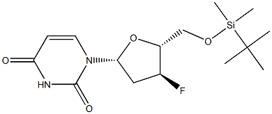 5'-O-t-Butyldimethylsilyl-3'-fluoro-2',3'-dideoxyuridine