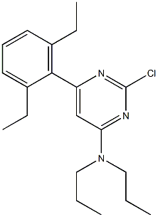 2-CHLORO-6-(2,6-DIETHYLPHENYL)-N,N-DIPROPYLPYRIMIDIN-4-AMINE Structural