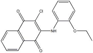 2-chloro-3-(2-ethoxyanilino)naphthoquinone Structural