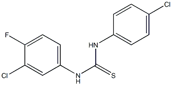 N-(3-chloro-4-fluorophenyl)-N'-(4-chlorophenyl)thiourea Structural