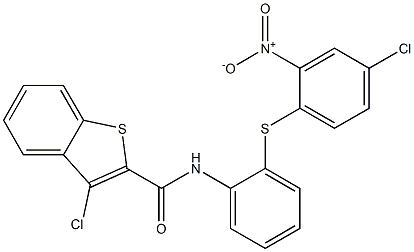 N2-{2-[(4-chloro-2-nitrophenyl)thio]phenyl}-3-chlorobenzo[b]thiophene-2-carboxamide