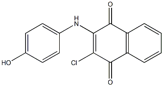 2-chloro-3-(4-hydroxyanilino)-1,4-dihydronaphthalene-1,4-dione Structural