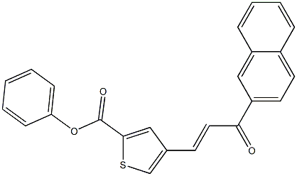 4-[(E)-3-(2-naphthyl)-3-oxo-1-propenyl]phenyl 2-thiophenecarboxylate Structural