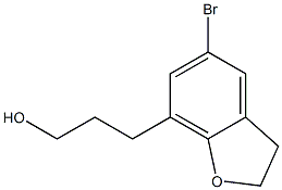 3-(5-bromo-2,3-dihydrobenzofuran-7-yl)propan-1-ol Structural