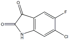 6-chloro-5-fluoroindoline-2,3-dione Structural