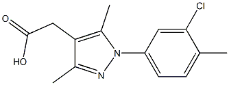 [1-(3-chloro-4-methylphenyl)-3,5-dimethyl-1H-pyrazol-4-yl]acetic acid Structural