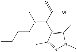 [butyl(methyl)amino](1,3,5-trimethyl-1H-pyrazol-4-yl)acetic acid Structural