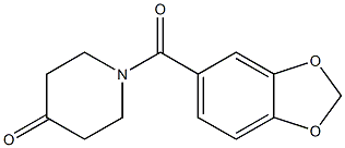 1-(1,3-benzodioxol-5-ylcarbonyl)piperidin-4-one Structural