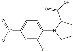 1-(2-fluoro-4-nitrophenyl)pyrrolidine-2-carboxylic acid Structural