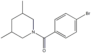 1-(4-bromobenzoyl)-3,5-dimethylpiperidine Structural