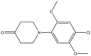 1-(4-chloro-2,5-dimethoxyphenyl)piperidin-4-one Structural