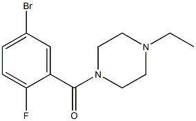 1-(5-bromo-2-fluorobenzoyl)-4-ethylpiperazine Structural