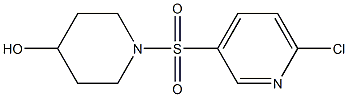 1-[(6-chloropyridine-3-)sulfonyl]piperidin-4-ol Structural