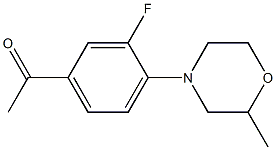 1-[3-fluoro-4-(2-methylmorpholin-4-yl)phenyl]ethan-1-one Structural