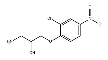 1-amino-3-(2-chloro-4-nitrophenoxy)propan-2-ol Structural