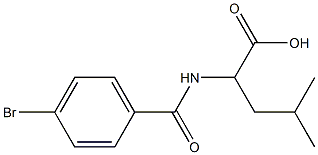 2-[(4-bromobenzoyl)amino]-4-methylpentanoic acid Structural