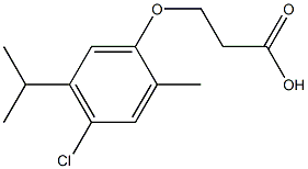 3-(4-chloro-5-isopropyl-2-methylphenoxy)propanoic acid Structural