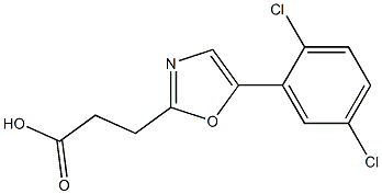 3-[5-(2,5-dichlorophenyl)-1,3-oxazol-2-yl]propanoic acid Structural