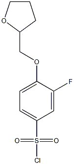 3-fluoro-4-(oxolan-2-ylmethoxy)benzene-1-sulfonyl chloride