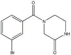 4-(3-bromobenzoyl)piperazin-2-one Structural