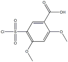 5-(chlorosulfonyl)-2,4-dimethoxybenzoic acid Structural