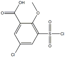 5-chloro-3-(chlorosulfonyl)-2-methoxybenzoic acid Structural