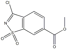 methyl 3-chloro-1,2-benzisothiazole-6-carboxylate 1,1-dioxide Structural