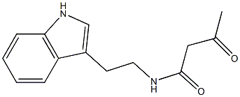 N-[2-(1H-indol-3-yl)ethyl]-3-oxobutanamide Structural