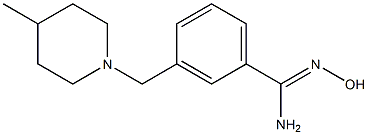 N'-hydroxy-3-[(4-methylpiperidin-1-yl)methyl]benzenecarboximidamide Structural