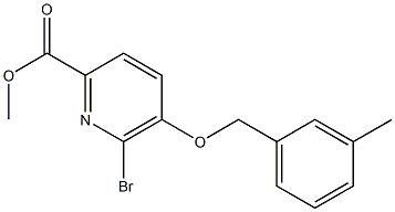 methyl 6-bromo-5-[(3-methylbenzyl)oxy]-2-pyridinecarboxylate Structural