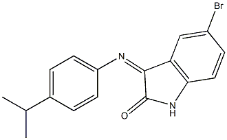 (3Z)-5-bromo-3-[(4-isopropylphenyl)imino]-1,3-dihydro-2H-indol-2-one