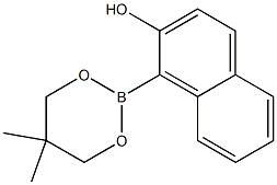 1-(5,5-Dimethyl-1,3,2-dioxaborinan-2-yl)-2-naphthol Structural