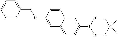 2-(6-Benzyloxynaphthalen-2-yl)-5,5-dimethyl-1,3,2-dioxaborinane Structural