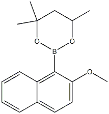 2-(2-Methoxynaphthalen-1-yl)-4,4,6-trimethyl-1,3,2-dioxaborinane Structural