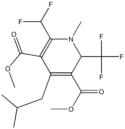 1,2-Dihydro-2-(trifluoromethyl)-6-(difluoromethyl)-4-(2-methylpropyl)-1-methyl-3,5-pyridinedicarboxylic acid dimethyl ester