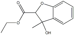 3-Methyl-3-hydroxy-2,3-dihydrobenzofuran-2-carboxylic acid ethyl ester Structural