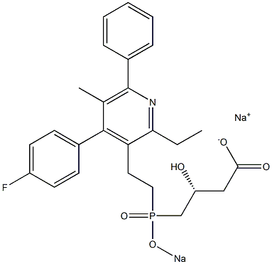 (3R)-4-[[2-[4-(4-Fluorophenyl)-2-ethyl-5-methyl-6-phenyl-3-pyridinyl]ethyl]sodiooxyphosphinyl]-3-hydroxybutyric acid sodium salt