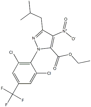 1-[2,6-DICHLORO-4-(TRIFLUOROMETHYL)PHENYL]-3-(2-METHYLPROPYL)-4-NITRO-1H-PYRAZOLE-5-CARBOXYLIC ACID ETHYL ESTER