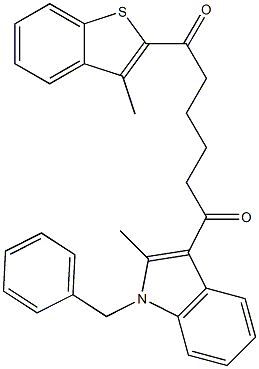 1-(1-BENZYL-2-METHYL-1H-INDOL-3-YL)-6-(3-METHYL-BENZO[B]THIOPHEN-2-YL)-HEXANE-1,6-DIONE