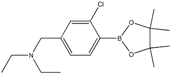 N-(3-Chloro-4-(4,4,5,5-tetramethyl-1,3,2-dioxaborolan-2-yl)benzyl)-N-ethylethanamine Structural