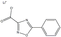 lithium(1+) ion 5-phenyl-1,2,4-oxadiazole-3-carboxylate Structural